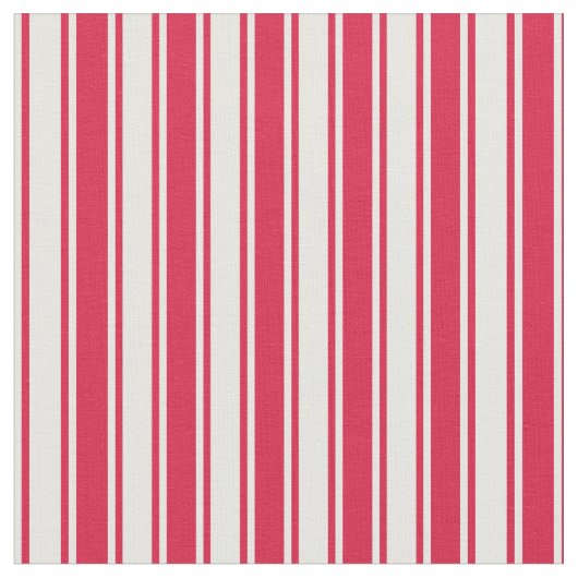 Crimson & Mint Cream Colored Pattern Stoff (Nahaufnahme)