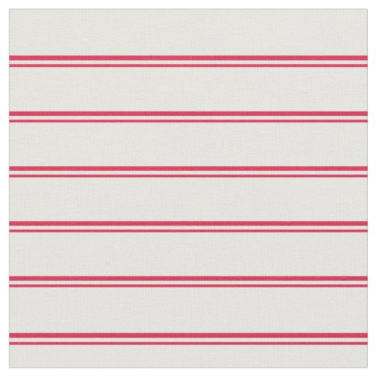 Crimson & Mint Cream Lined Muster Stoff (Nahaufnahme)