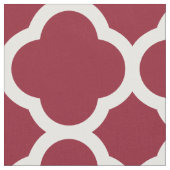 Crimson Modern Quatrefolie Große Größe Stoff (Nahaufnahme)