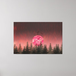 Crimson Moon Escape Leinwanddruck