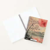 Crimson Moon Lakeside Ink Wash Notizblock (Innenseite)