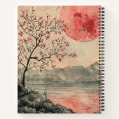 Crimson Moon Lakeside Ink Wash Notizblock (Rückseite)