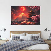 Crimson Moon: Lotus-Heiligtum Leinwanddruck (Insitu (Schlafzimmer))
