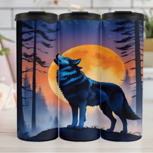 Crimson Moon Wolfs Serenade. Thermosbecher