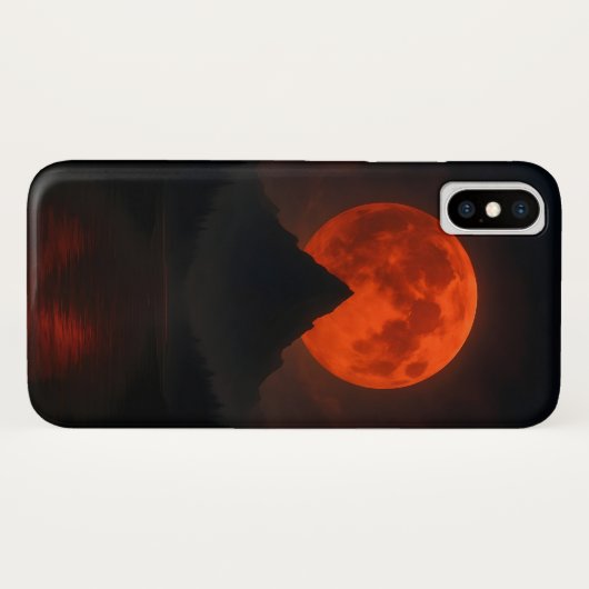 Crimson Moonrise Mountain Mobile Fall Case-Mate iPhone Hülle (Rückseite (Horizontal))