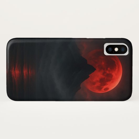 Crimson Moonrise Mountain Mobile Fall Case-Mate iPhone Hülle (Rückseite (Horizontal))