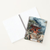 Crimson Mountain Pagode Tuschwaschung (2) Notizblock (Innenseite)