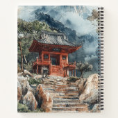 Crimson Mountain Pagode Tuschwaschung (2) Notizblock (Rückseite)