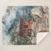 Crimson Mountain Pagode Tuschwaschung (2) Sherpadecke (Vorderseite (Horizontal))