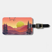 Crimson Mountains Landschaft Gepäckanhänger (Vorderseite horizontal)