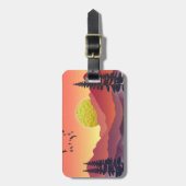 Crimson Mountains Landschaft Gepäckanhänger (Vorderseite vertikal)