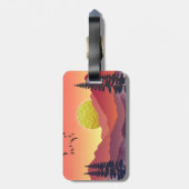 Crimson Mountains Landschaft Gepäckanhänger (Rückseite vertikal)