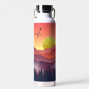 Crimson Mountains Landschaft Trinkflasche