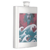 Crimson Neptune Ölgemälde Flachmann (Rechts)
