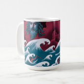 Crimson Neptune Ölgemälde Kaffeetasse (Vorderseite Links)
