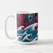 Crimson Neptune Ölgemälde Kaffeetasse (Links)