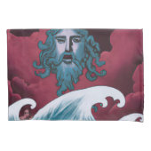 Crimson Neptune Ölgemälde Kissenbezug (Vorderseite)