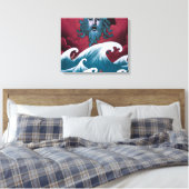 Crimson Neptune Ölgemälde Leinwanddruck (Insitu (Schlafzimmer))