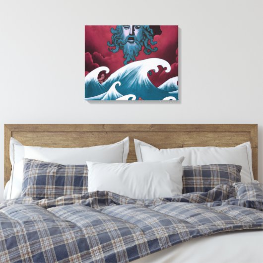 Crimson Neptune Ölgemälde Leinwanddruck (Insitu (Schlafzimmer))