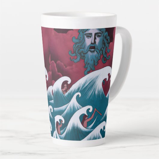 Crimson Neptune Ölgemälde Milchtasse (Rechte Ecke)
