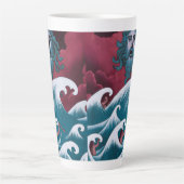 Crimson Neptune Ölgemälde Milchtasse (Vorderseite)
