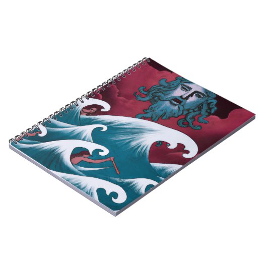 Crimson Neptune Ölgemälde Notizblock (Linke Seite)