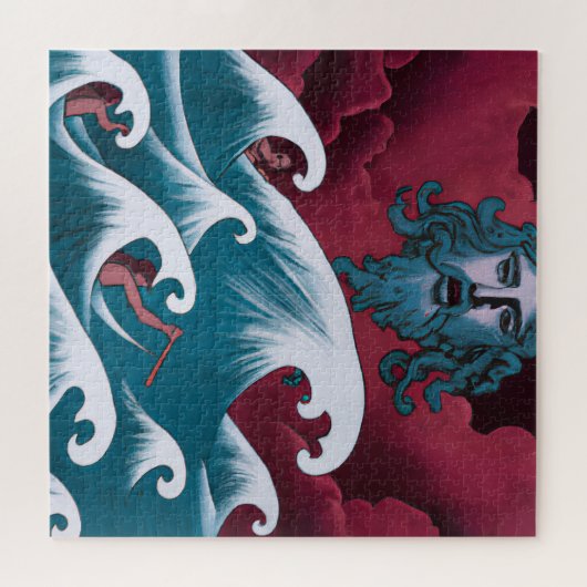 Crimson Neptune Ölgemälde Puzzle (Horizontal)