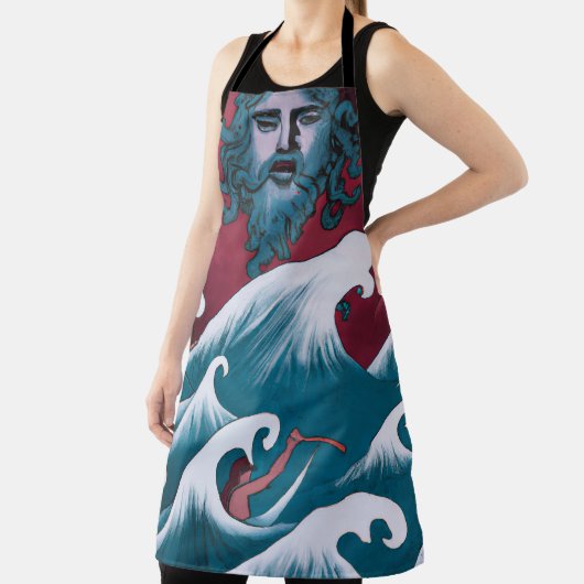 Crimson Neptune Ölgemälde Schürze (InSitu)