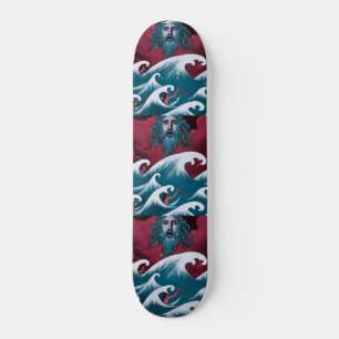 Crimson Neptune Ölgemälde Skateboard
