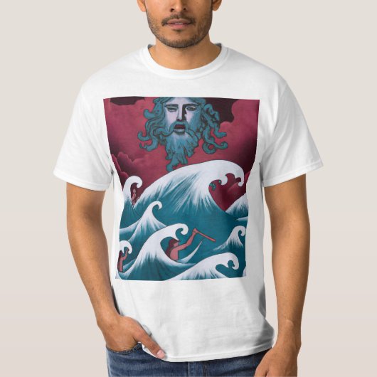Crimson Neptune Ölgemälde T-Shirt (Vorderseite)