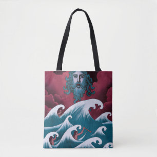 Crimson Neptune Ölgemälde Tasche