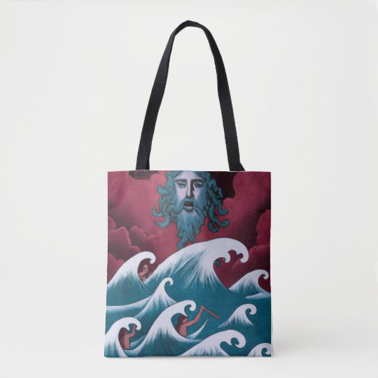 Crimson Neptune Ölgemälde Tasche (Vorderseite)