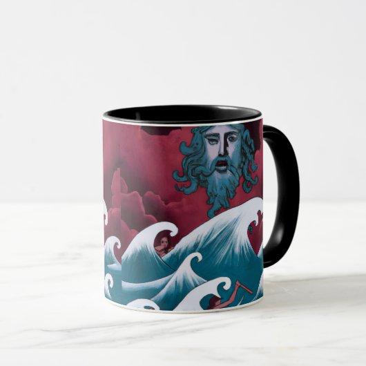 Crimson Neptune Ölgemälde Tasse (VorderseiteRechts)