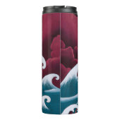 Crimson Neptune Ölgemälde Thermosbecher (Rückseite)