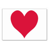 Crimson Niedlich Heart Tischnummer (Rückseite)