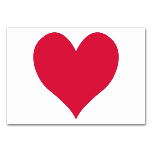 Crimson Niedlich Heart Tischnummer (Vorderseite)