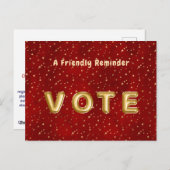 Crimson Nightfall Gold Star Illustration Postkarte (Vorne/Hinten)