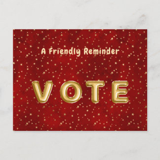 Crimson Nightfall Gold Star Illustration Postkarte