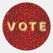 Crimson Nightfall Gold Star Illustration Runder Aufkleber (Vorderseite)