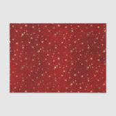 Crimson Nightfall Gold Star Illustration Seidenpapier (Vorderseite)