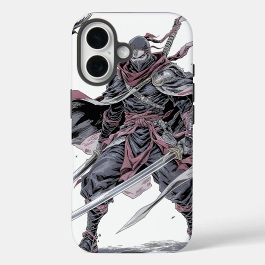 Crimson Ninja Phone Case (Rückseite)