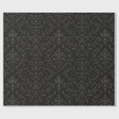 Crimson Nocturne Bloom Viktorianisch Geschenkpapier (Flach)