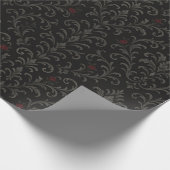 Crimson Nocturne Bloom Viktorianisch Geschenkpapier (Ecke)