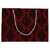 Crimson Nocturne Bloom Viktorianisch Große Geschenktüte (Rückseite)