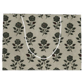 Crimson Nocturne Bloom Viktorianisch Große Geschenktüte (Rückseite)