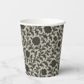 Crimson Nocturne Bloom Viktorianisch Pappbecher (Rückseite)