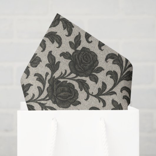 Crimson Nocturne Bloom Viktorianisch Seidenpapier (Geschenktüte)