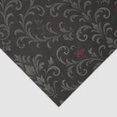 Crimson Nocturne Bloom Viktorianisch Seidenpapier (Detail)