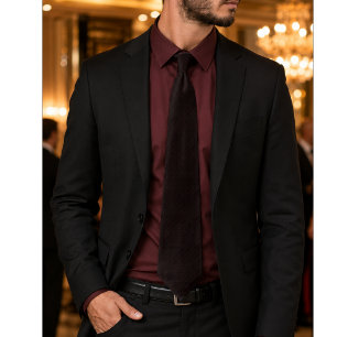Crimson Noir Paisley Elegantes Schwarz Krawatte