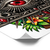Crimson Obsidian Eye Poster (Ecke)